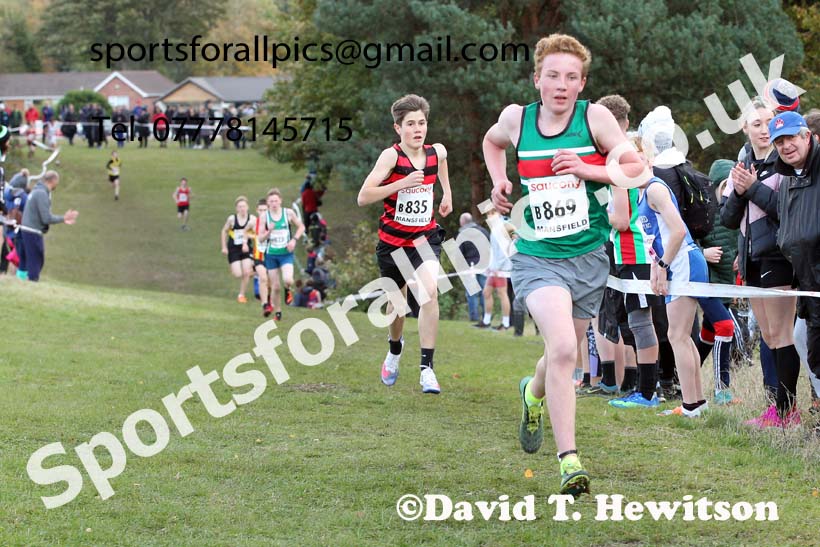 Boys under-15s 2021 National Cross Country Relays, Berry Hill Park, Mansfield. Photo: David T. Hewitson/Sports for All Pics